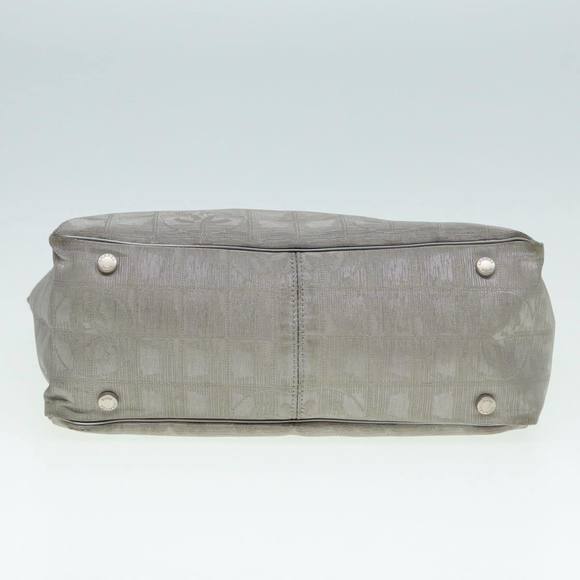 CHANEL New Travel Line Tote Bag Nylon Silver CC Auth bs17163 - Picture 5 of 16